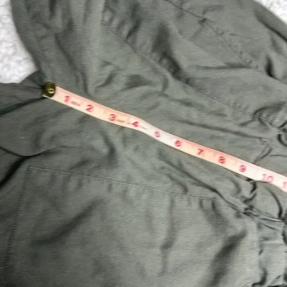 CiSono Linen Collection Olive Green Paperbag Waist Straight Leg PullOn Pant EE13 - Picture 9 of 13